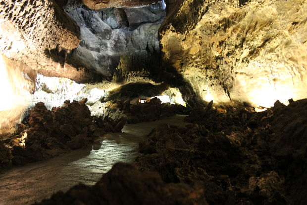 Path Through Cueva de los Verdes, The Green Caves, Lanzarote